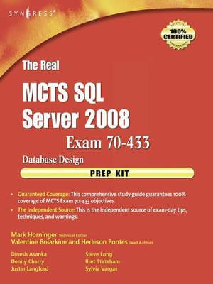 cover image of The Real MCTS SQL Server 2008 Exam 70-433 Prep Kit